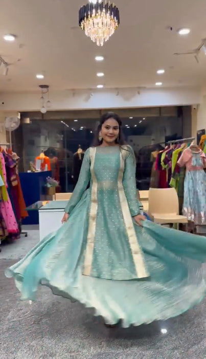 Heavy Salsa Butti Top Blouse with Lehenga Set