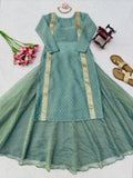 Heavy Salsa Butti Top Blouse with Lehenga Set