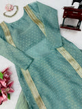 Heavy Salsa Butti Top Blouse with Lehenga Set
