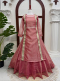 Heavy Salsa Butti Top Blouse with Lehenga Set