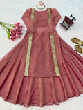 Heavy Salsa Butti Top Blouse with Lehenga Set