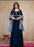 Pure Viscous Velvet With 5mm Sequence Embroidery Work Salwar Kameez