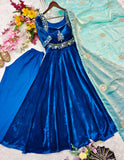 Pure Viscous Velvet With 5mm Sequence Embroidery Work Salwar Kameez