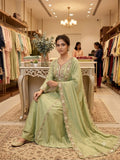FESTIVAL SEASON BEAUTIFUL KURTI WITH SEQUENCE EMBROIDERY WORK PLAZZO AND DUPATTA