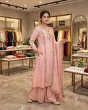 FESTIVAL SEASON BEAUTIFUL KURTI WITH SEQUENCE EMBROIDERY WORK PLAZZO AND DUPATTA