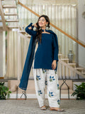 Designer Party Wear Look heavy Roman Cotton Material top with farshi salwar