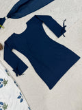 Designer Party Wear Look heavy Roman Cotton Material top with farshi salwar