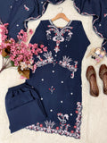 Premium CHINON with Beautiful Thread Embroidery Work Salwar Kameez