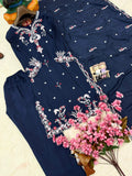 Premium CHINON with Beautiful Thread Embroidery Work Salwar Kameez