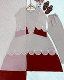 New Designer Party Wear Look Pur Roman Silk Kaftan Dress & Palazzo With Dupatta set