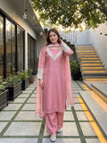 HEAVY FENDY SILK WITH HEAVY EMBROIDERY CODING SEQUENCE WORK WITH HAND WORK 4 PIECES SALWAR KAMEEZ