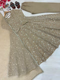 New Party Wear Look Pure Heavy Fendi Crush Gown Dupatta & Bottom Set