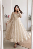 NEW Designer Party Wear Look Heavy Moss Butti Silk Salwar Kameez