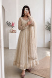 NEW Designer Party Wear Look Heavy Moss Butti Silk Salwar Kameez