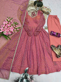 NEW Designer Party Wear Look Heavy Moss Butti Silk Salwar Kameez