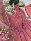 NEW Designer Party Wear Look Heavy Moss Butti Silk Salwar Kameez