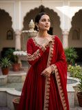 Fox Georgette with Embroidery Sequence And Moti Work Salwar Kameez