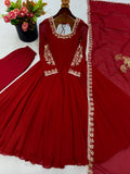 Fox Georgette with Embroidery Sequence And Moti Work Salwar Kameez