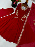 Fox Georgette with Embroidery Sequence And Moti Work Salwar Kameez