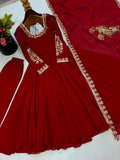 Fox Georgette with Embroidery Sequence And Moti Work Salwar Kameez