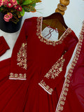 Fox Georgette with Embroidery Sequence And Moti Work Salwar Kameez