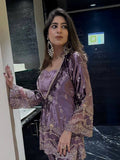 Premium FANDY SILK with Beautiful zari &amp; 5mm sequins embroidery work in kurti & blouse both Salwar Kameez