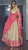 Heavy pure Chinon and Digital Print Beautiful Top Lehenga Dupatta Set