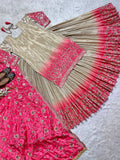 Heavy pure Chinon and Digital Print Beautiful Top Lehenga Dupatta Set