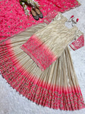 Heavy pure Chinon and Digital Print Beautiful Top Lehenga Dupatta Set