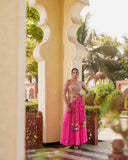 Vichitra silk Lehenga with Embroidery Multi Thread Sequins Work With Siroski Diamond