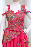 Vichitra silk Lehenga with Embroidery Multi Thread Sequins Work With Siroski Diamond