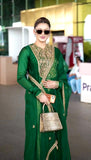 New Party Wear & Festival Look Pure Fandy Sillk Gown Dupatta & Bottom Set