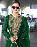 New Party Wear & Festival Look Pure Fandy Sillk Gown Dupatta & Bottom Set