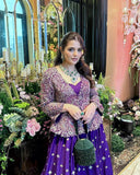 NEW DESIGNER GOWN WITH KOTI SET IN BEAUTIFUL THREAD EMBROIDERY WORK