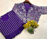 NEW DESIGNER GOWN WITH KOTI SET IN BEAUTIFUL THREAD EMBROIDERY WORK