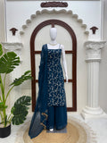 Faux Georgette with Soft Micro Cotton Lining & Thread with sequence work Salwar Kameez