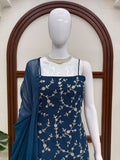 Faux Georgette with Soft Micro Cotton Lining & Thread with sequence work Salwar Kameez
