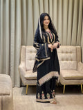 FESTVIAL ETHNIC OUTFIT SEQUENCE EMBROIDERY ON SILK FABRIC TOP AND PLAZZO WITH DUPATTA SET