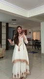 FESTVIAL ETHNIC OUTFIT SEQUENCE EMBROIDERY ON SILK FABRIC TOP AND PLAZZO WITH DUPATTA SET