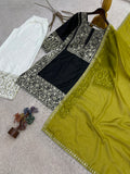 New Trending Viral Pakistani Collection Top - Plazzo And Dupatta Set