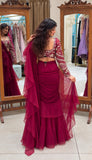 Heavy Teby Silk Ready to wear Beautiful LEHENGA SAREE