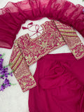 Heavy Teby Silk Ready to wear Beautiful LEHENGA SAREE