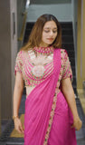 New Super Trending Embroidery Sequence work ready to wear saree with Embroidery Blouse