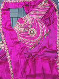 New Super Trending Embroidery Sequence work ready to wear saree with Embroidery Blouse