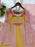 Pure Salsa Cruse Butty With 3&5mm Sequence & Bids Embroidery Work Salwar Kameez