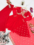 Heavy Fox Georgette with Embroidery Sequins Work Beautiful Salwar Kameez