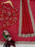 Faux Blooming Georgette with Intricate Coding With Thread & Sequence Work Beautiful Saree