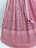 BRIDAL WEAR HEAVY FUAX GEORGETTE REAL MIRROR WORK LEHENGA CHOLI WITH DUPATTA