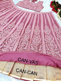 BRIDAL WEAR HEAVY FUAX GEORGETTE REAL MIRROR WORK LEHENGA CHOLI WITH DUPATTA