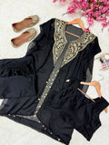 Premium STAR GEORGETTE with Beautiful 5mm sequins & zari embroidery work With Handwork Coin Lace Dress